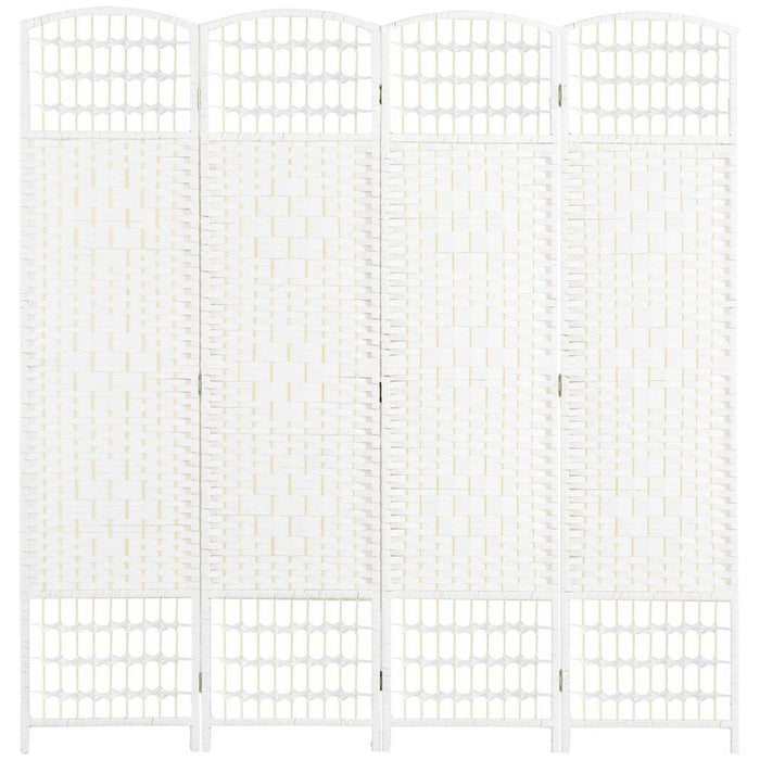 Premium HOMCOM Folding Room Divider - Stylish 4 Panel Privacy Screen, 170cm, White