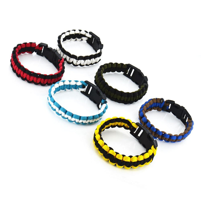 Survival Paracord Bracelet - Reliable & Durable - 6 Colors - Perfect for Outdoor Activities - 9-10M Cord Unravel Length