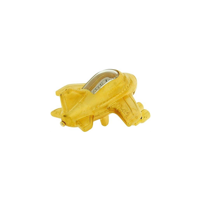 Miniature Clock Gold Plated Aeroplane Solid Brass IMP1015G - CLEARANCE NEEDS RE-BATTERY