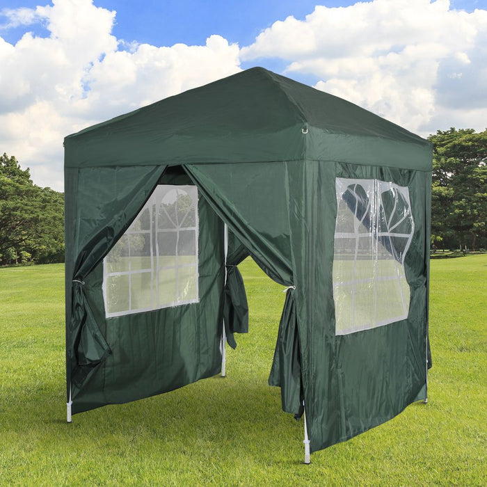 2x2m Garden Pop Up Gazebo Marquee Tent Wedding Canopy - Easy Set-Up, Durable, Portable Carrying Bag