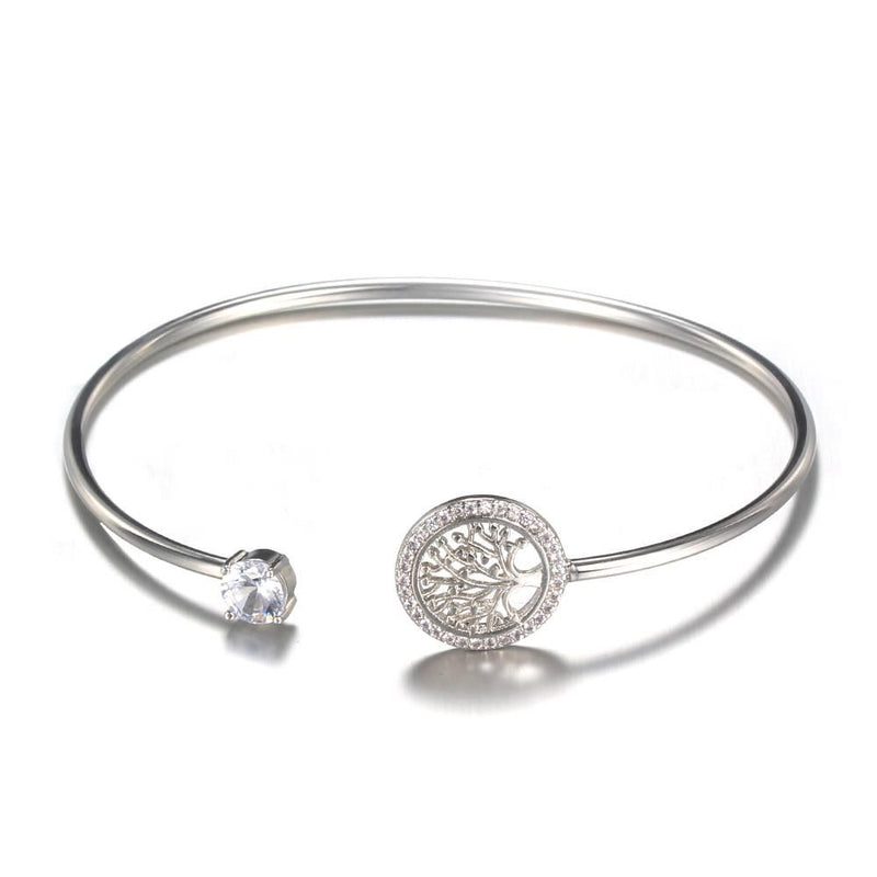 ZIRCON TREE OPEN BANGLE