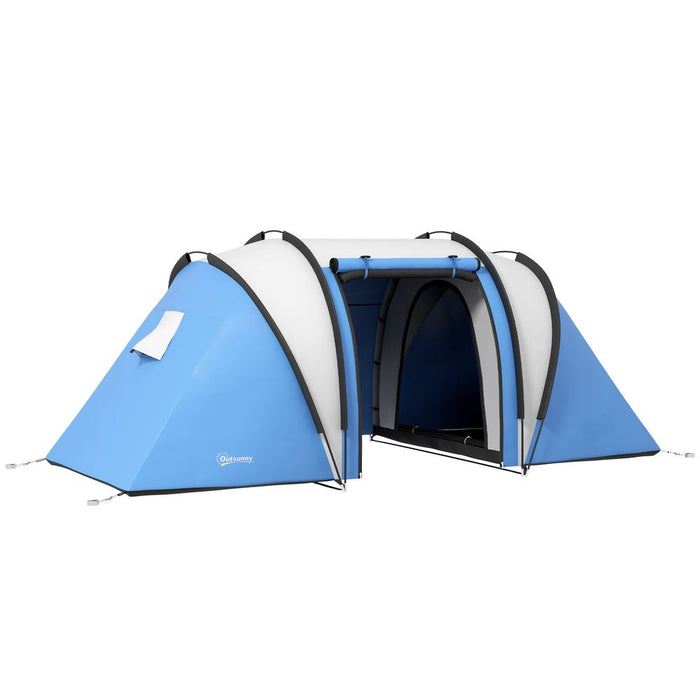 Outsunny 2 Bedroom Camping Tent with Living Area, 3000mm Waterproof