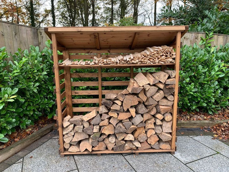 Charles Taylor Solid Wood Log Store - Small/Medium/Large - Made in Britain - 10 Year Rot Free Guarantee - White Glove Delivery