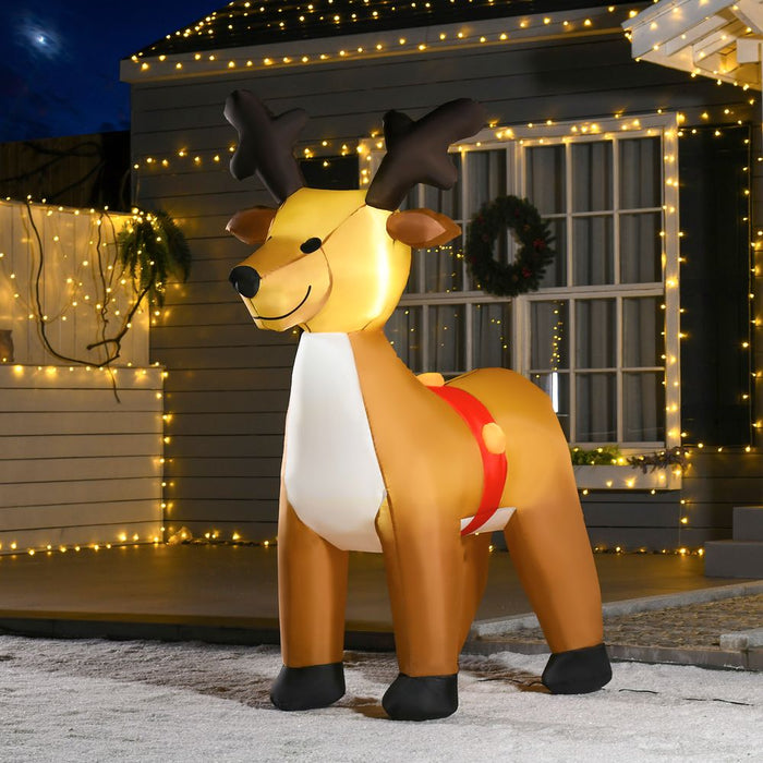 6ft Christmas Inflatable Reindeer Deco Xmas  Lights Indoor and Outdoor Animal