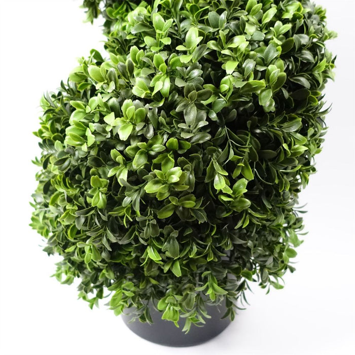 120cm UV Resistant Outdoor Spiral Buxus Artificial Tree | Realistic Foliage | High Quality