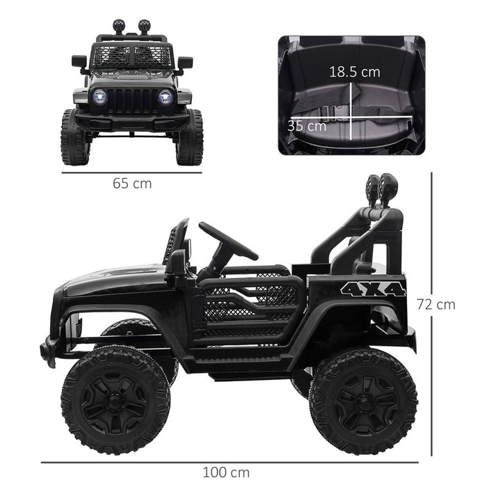 Ultimate Off-Road Kids Ride On Car: Remote Control, 12V, Black, HOMCOM