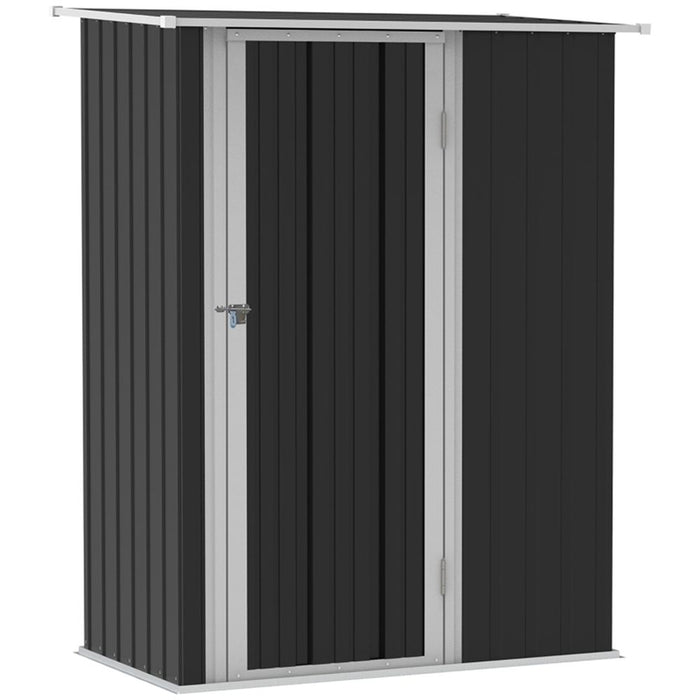 Metal Outdoor Storage Shed - Grey 56" L x 33" W x 69.75" / 74.5" H