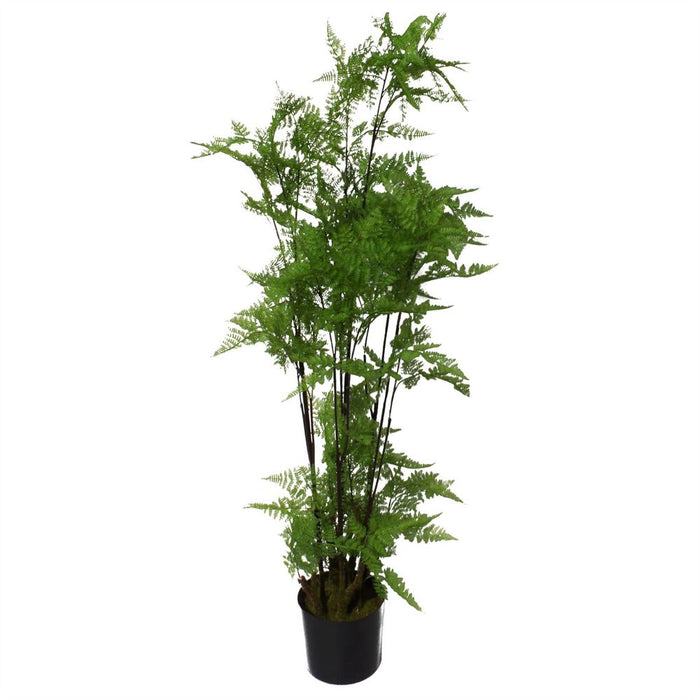 150cm Artificial Natural Extra Large Fern Foliage Plant with Gold Metal Planter