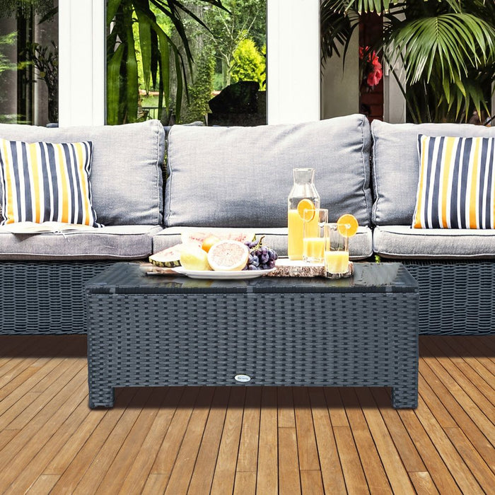 Outsunny Rattan Coffee Table