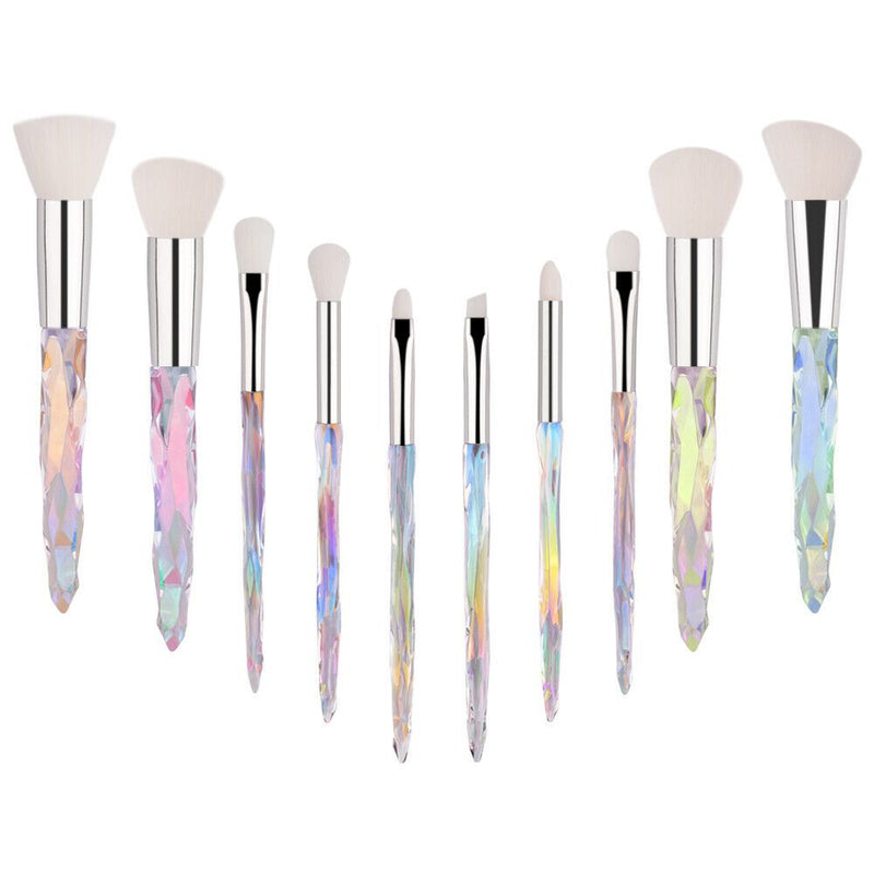 10Pcs Make up Brushes Set Cosmetic Kabuki Eyeshadow Makeup Foundation Brush Kit