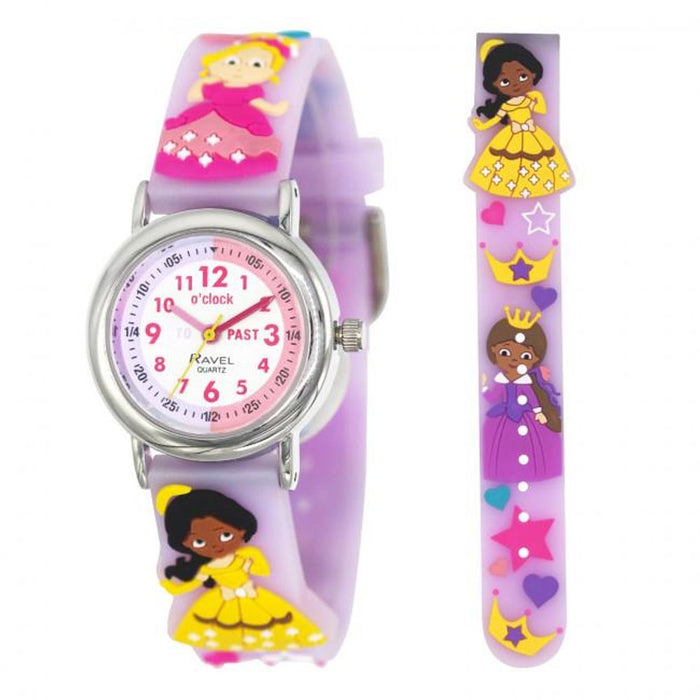 Ravel Kids 3D Cartoon Time Teacher Watch Lilac Princess R1513.96: High Quality, Easy to Read, Perfect for Teaching Time - Limited Stock!