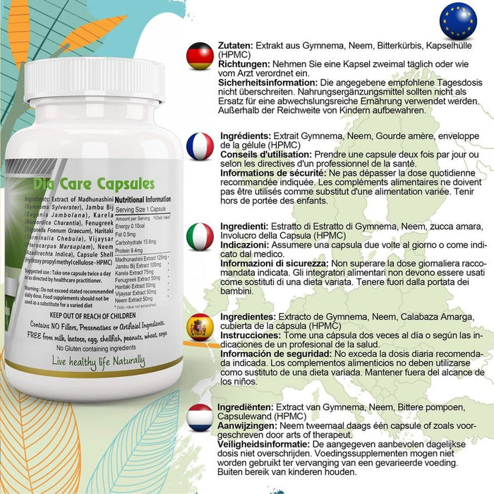 Dia Care Capsules - Ayurvedic Blend for Blood Sugar Control