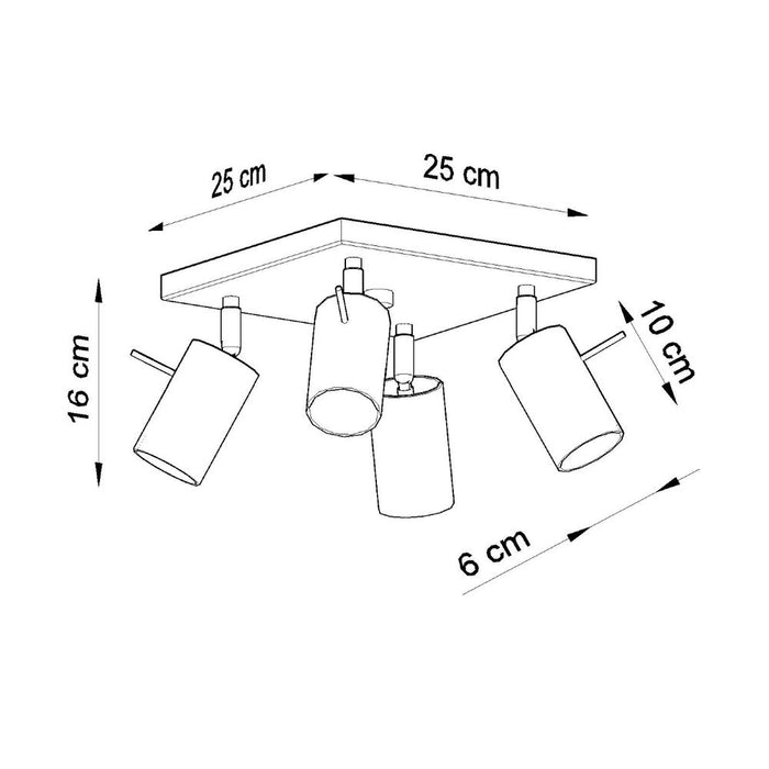 Ceiling lamp steel Ring modern Design GU10