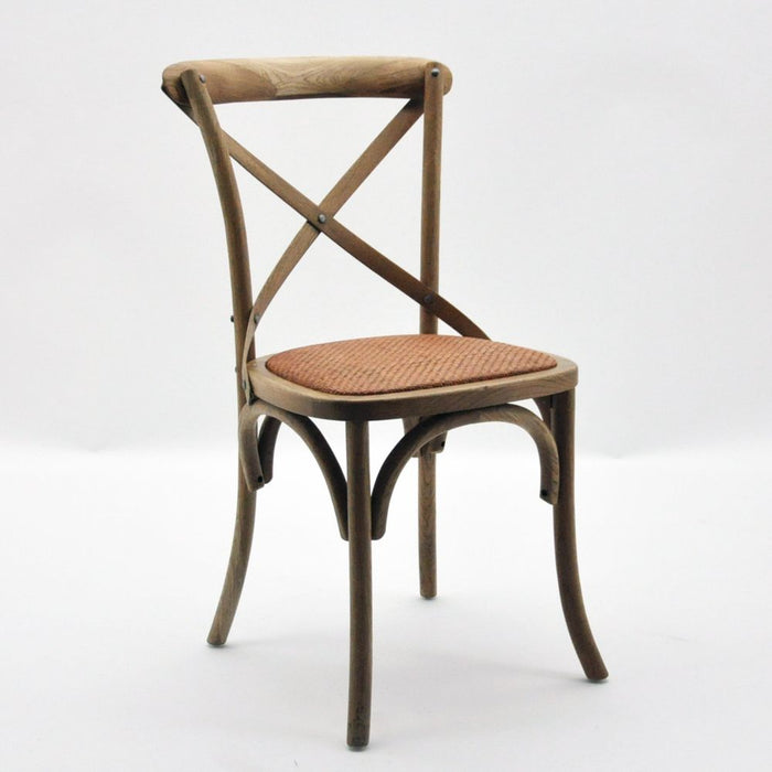 Premium Natural French Cross Back Chair