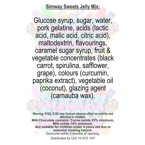 Simway Sweets Just Juicy Jellies Mix Sweet Gift Huge Mega 3KG Candy Jar