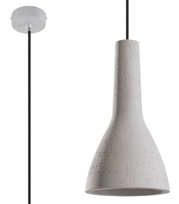 Stylish White Concrete Pendant Lamp | Modern Loft Design | LED E27 | High-Quality