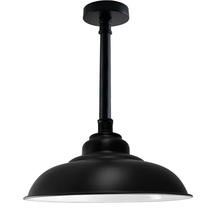 Modern Industrial Metal Curved Lampshade Ceiling Light Black Flush Mount Lighting Indoor Light