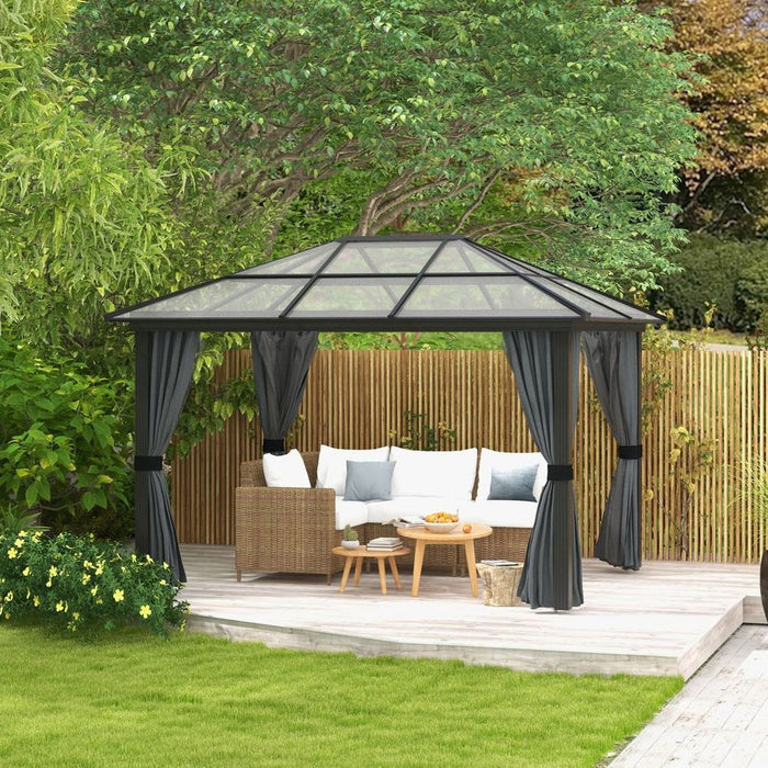 Premium Outsunny 3 x 3.6m Aluminium Hardtop Gazebo Canopy - High-Quality, Durable, & Stylish