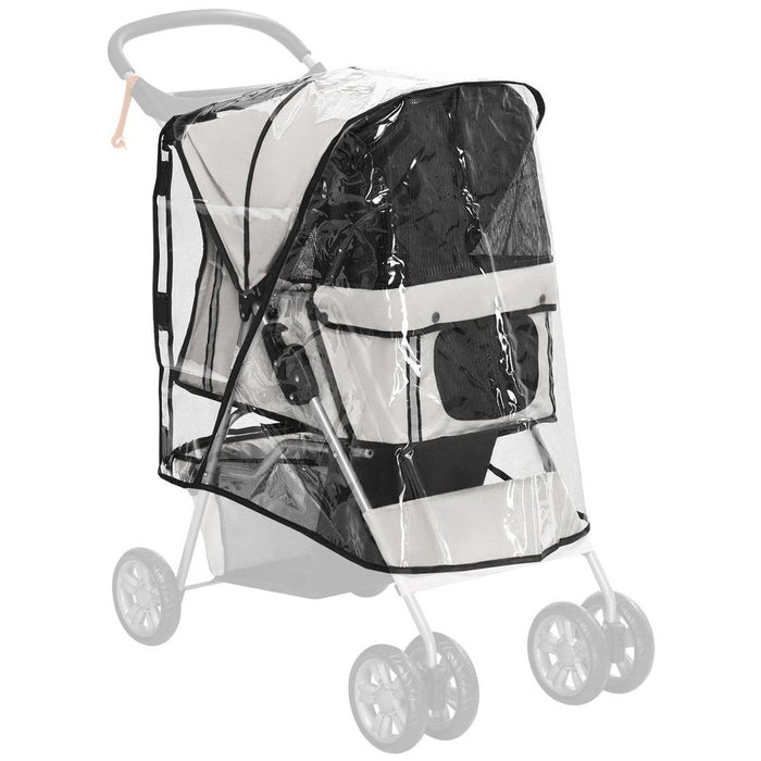 PawHut Dog Stroller Rain Cover w/ Rear Entry, Cover, for Dog Pram