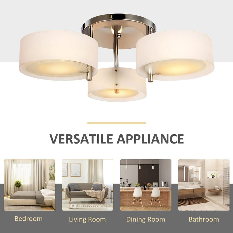 3 Lights Acrylic Lamp Light Indoor Pendant Chandelier Flush Mount