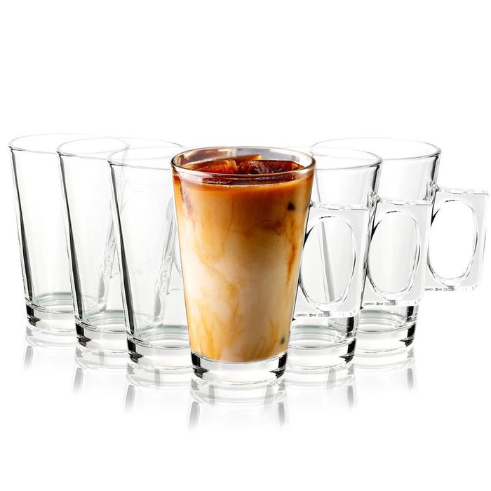 Vinsani Latte Glasses 6pcs - Serve Hot Drinks with Style