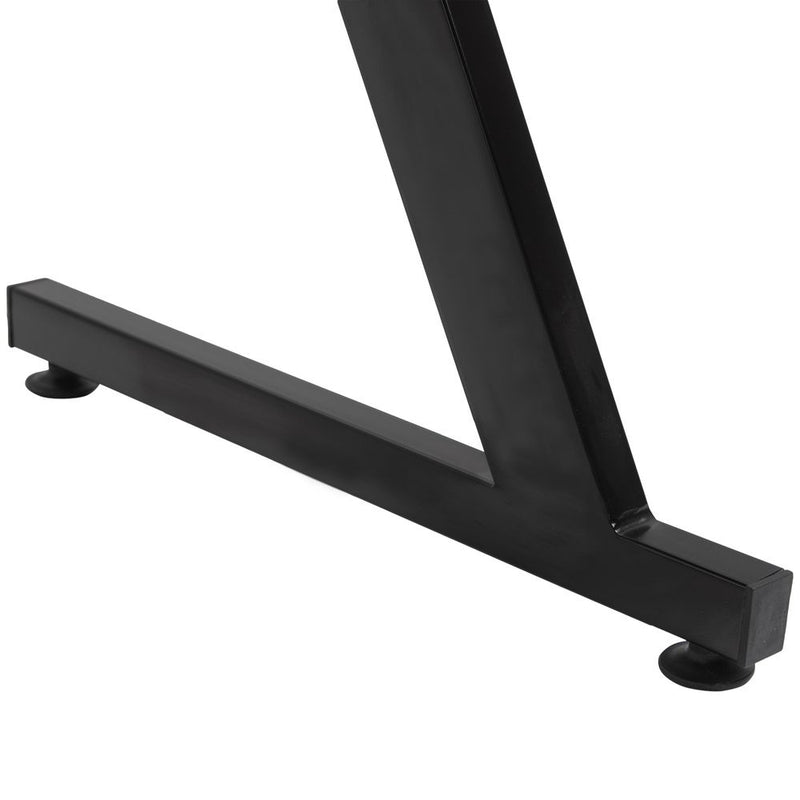 HOMCOM Gaming Desk Steel Frame with Cup Holder, Headphone Hook, Adjustable Feet and Cable Organiser, Home Office Computer Table, Black, Modern, 120 x 65 cm