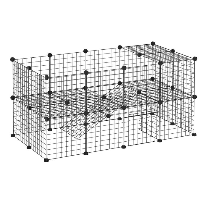 Premium Rabbit Cage DIY 36 Panels, Pet Playpen for Small Animals - Rabbit, Guinea Pig, Chinchilla