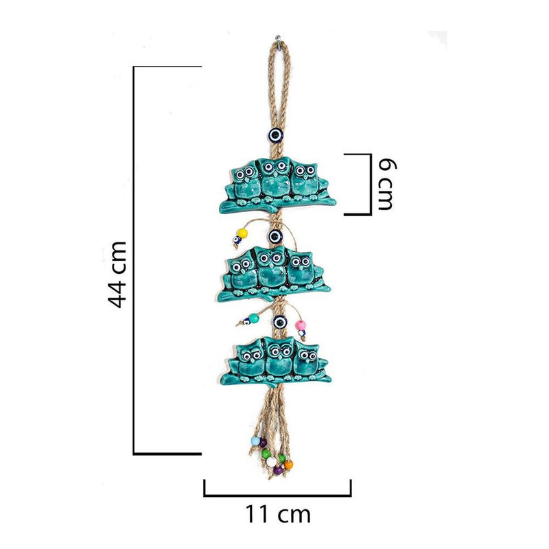 Handmade Ceramic Wall Decoration Ocean Green 11cm