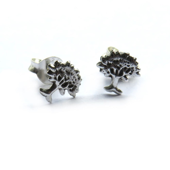 Sterling Silver Family Tree Stud Earrings - High Quality Gift for Mum