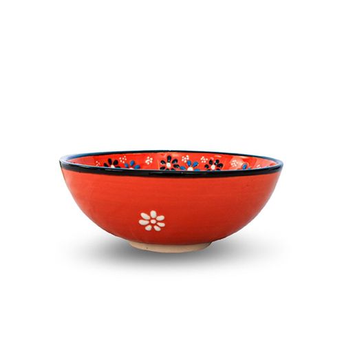 Handmade Ceramic Bowl Mexican Red 15cm