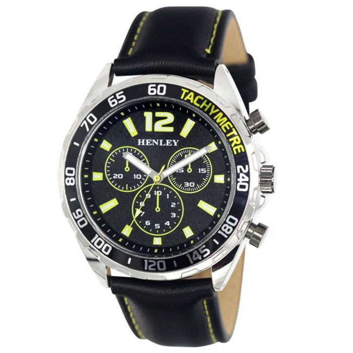 Henley Green Dial Sports Watch | Multi Eye | Black Strap | H02221.9