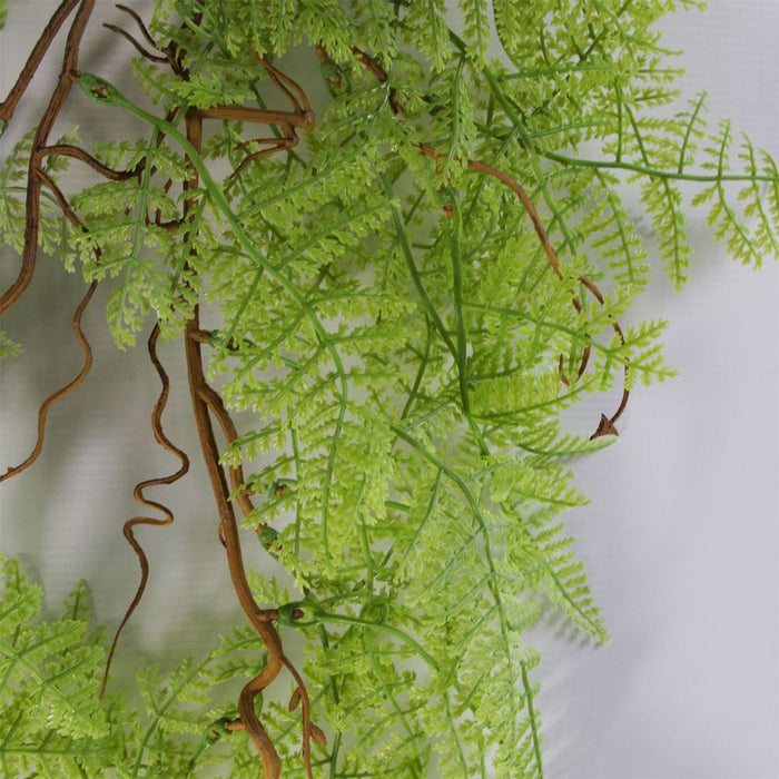 6-Pack 100cm Artificial Hanging Maidenhair Fern - Light Green