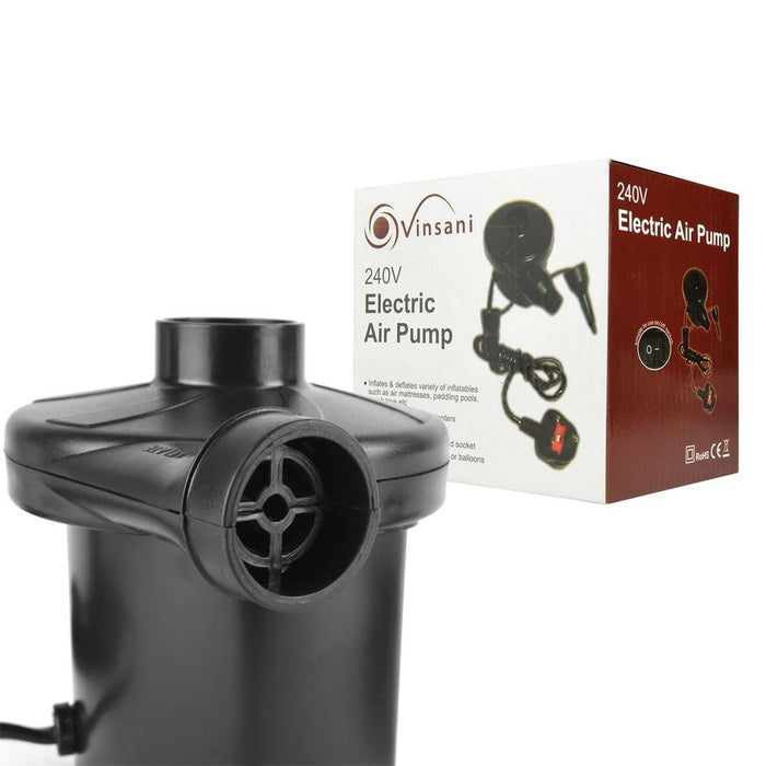 Premium Electric Air Pump - Inflate/Deflate in Seconds - Ideal for Home & Travel - 240V - VINSANI