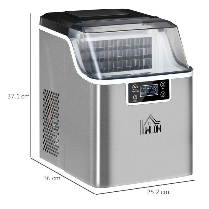 Ice Maker Machine for Home | 20kg/24Hrs | Compact & Powerful | HOMCOM