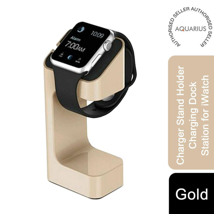 Aquarius Charger Stand Holder for Watch, Gold - High Quality & Stylish Charging Dock