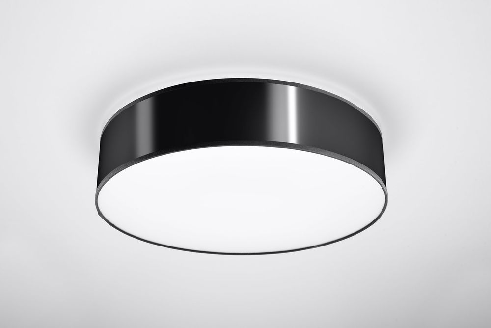 ARENA 45 Black Round Shape Ceiling Lamp - Loft Design LED E27