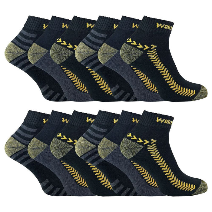 Mens Ultimate Work Trainer Socks - Reinforced, Cushioned, Super Soft