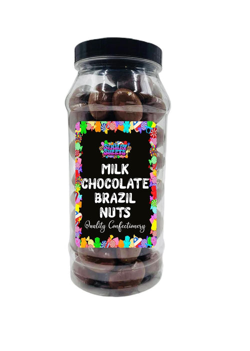 Milk Chocolate Brazil Nuts Jar - Retro Sweets Gift - High Quality Treats - Free Delivery