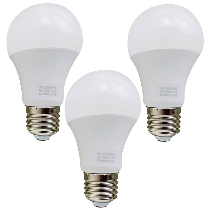 7W E27 Screw LED Light GLS bulbs, Energy Saving Edison  Cool White 6000K non dimmable lights