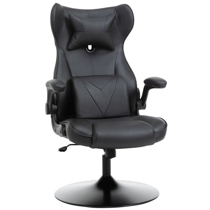 ComfortMaxx Leather Recliner Chair w/ Lumbar Support and Swivel Base