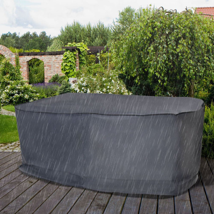 Weather Resistant Grey Garden Sofa Cover - Protects Furniture from Elements