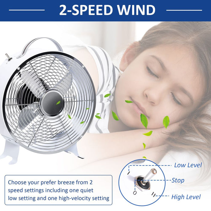 Powerful HOMCOM 2-Speed Electric Fan - Safe & Stable - Ideal for Home & Office