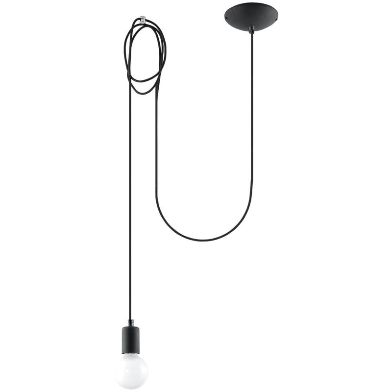 Edison Loft Pendant Lamp - Stylish Fabric & Steel Design for Unique Interior Lighting - E27