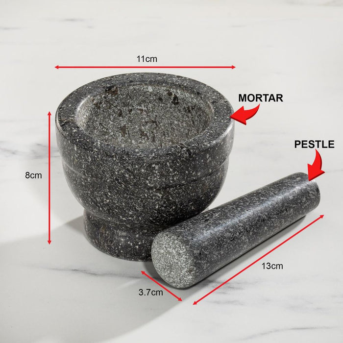 Premium Granite Pestle & Mortar Set - Grind Spices & Herbs Like a Pro!