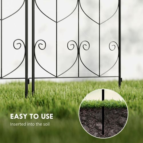 Outsunny Set of 2 Metal Garden Trellis, Outdoor Trellis Panels, 150 x 50cm