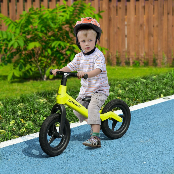 Premium Baby Balance Bike - Adjustable Seat & Handlebar - Green