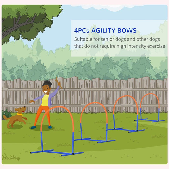 Premium PawHut Dog Agility Set: Enhance Pet's Skills with Durable Equipment & Carry Bag