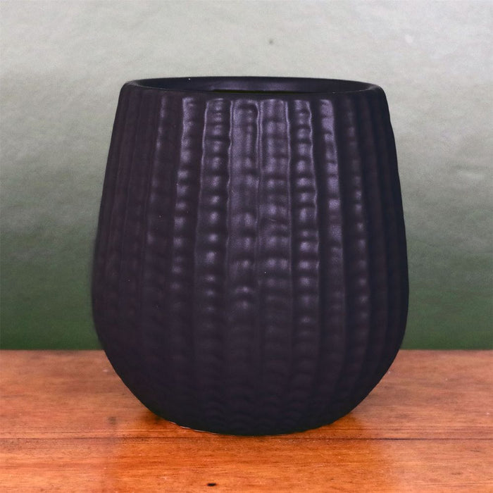 Premium Black Ceramic Planter High-Quality Plant Pot