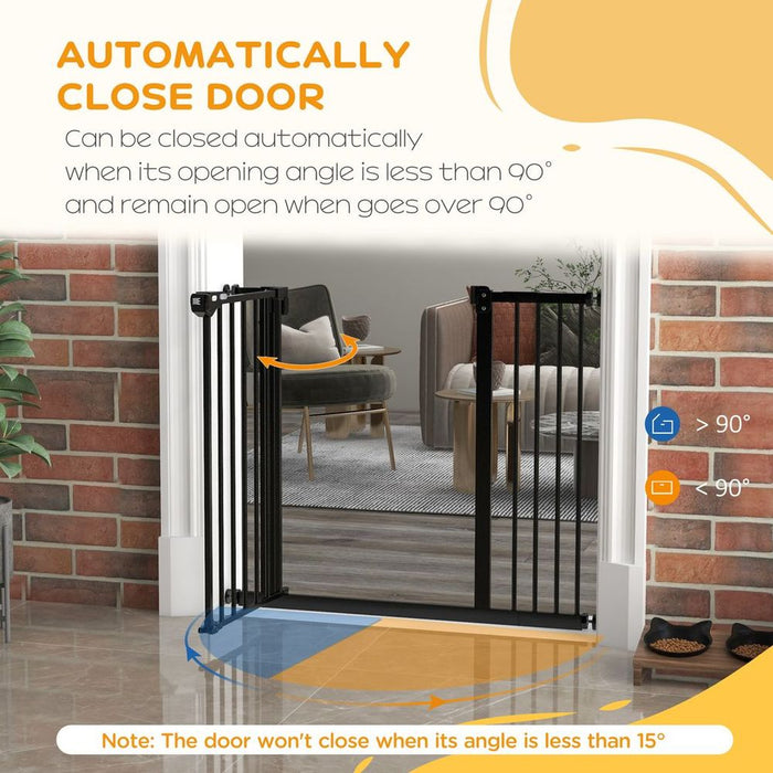 PawHut Adjustable Safety Gate - Keep Pets Safe with Extensions & Adjustable Screws