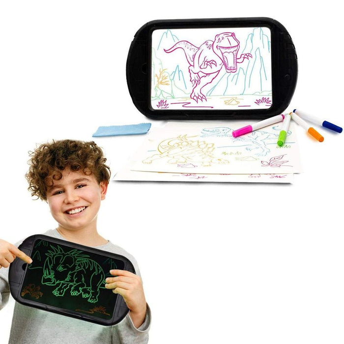 Doodle Kid's 15.4 Inch Magic LED Light Dinosaur Drawing Board